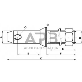 Kaištis 22,00 mm x 131,00 mm, M18 x 46,00 mm Z422118KR