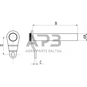 Kaištis 30,00 mm x 74,00 mm FLP30074