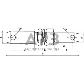 Kaištis 36,00 mm / 28,00 mm x 218,00 mm Z428366KR