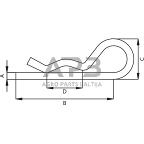 Kaištis spyruoklinis 4,00 mm CL483EKR