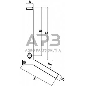 Kaištis su grandinėle 19,00 mm x 69,00 mm TL150756