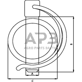 Kaištis užsegamas 10,00 mm x 45,00 mm gopart SLP1045GP