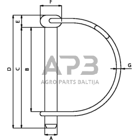 Kaištis užsegamas 6,00 mm x 60,00 mm LP660KR