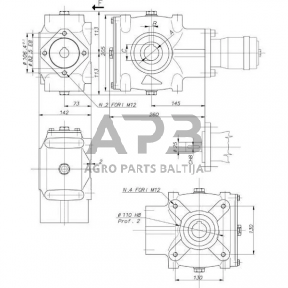 Kampinis reduktorius Berma RT12040 4,1:1