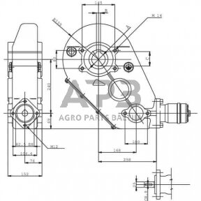 Kampinis reduktorius Berma RT50060 43,6:1