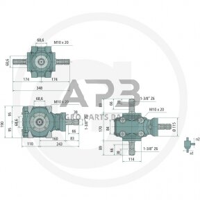 Kampinis reduktorius BONDIOLI & PAVESI 415S2061193G111