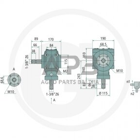 Kampinis reduktorius BONDIOLI & PAVESI 415S2061310F101