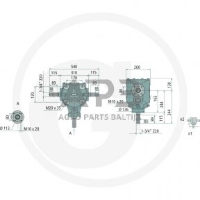 Kampinis reduktorius BONDIOLI & PAVESI 415S2155100G444