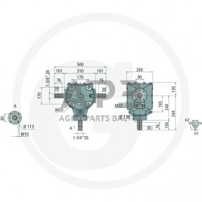 Kampinis reduktorius BONDIOLI & PAVESI 415S2155193G222