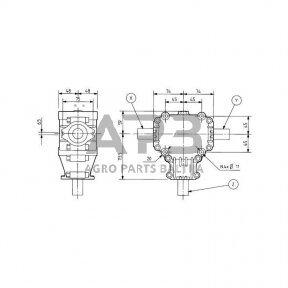 Kampinis reduktorius Comer 124005 L-25A 1:1