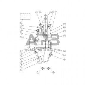 Kampinis reduktorius Comer 15480200 L-154-A 7.75:1