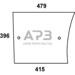 Kabinos durų stiklas apatinis L57905N