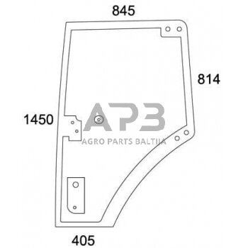Kabinos durų stiklas kairės pusės 931812033040N