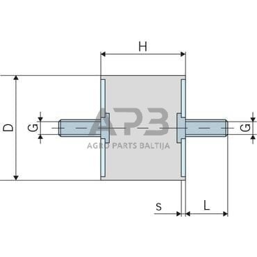 Kabinos amortizatorius universalus A tipas 4020A55 1