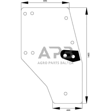 Kabinos durų stiklas RH D7730T