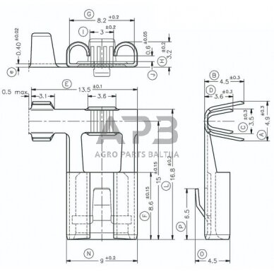 Kabelio antgalis 0.5-1.5mm² 8.2x0.8mm 50 vnt. LA9293 4