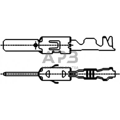 Kabelio antgalis 0.5-1mm² 2.8x0.8mm, 50 vnt. Hella 8KW863930003 5