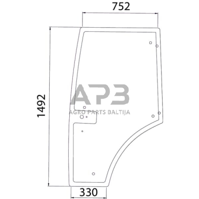 Kabinos durų stiklas 7700073325N