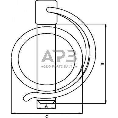 Kaištis užsegamas 10,00 mm x 60,00 mm gopart SLP1060GP 1