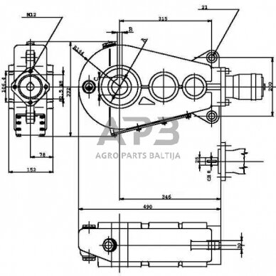 Kampinis reduktorius Berma RT40050 35,2:1 1