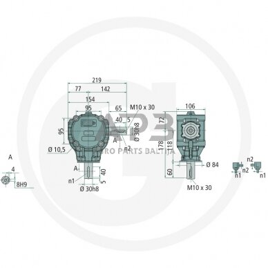 Kampinis reduktorius BONDIOLI & PAVESI 415S1020100R330 1