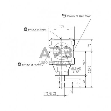 Kampinis reduktorius Comer 267043 T-27A 1