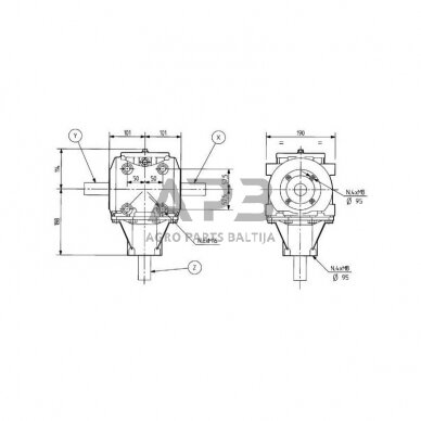 Kampinis reduktorius Comer 278000 T-278A 1:1 1