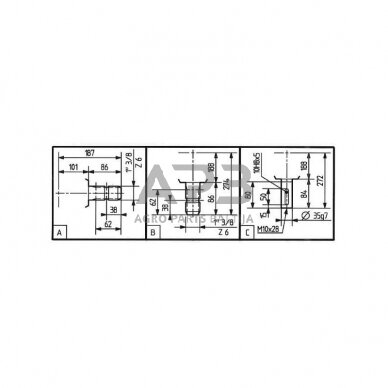 Kampinis reduktorius Comer 278002 T-278A 1:1 3