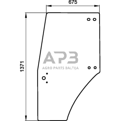 Kabinos durų stiklas kairės pusės 00097700050