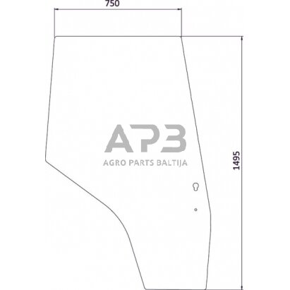 Kabinos durų stiklas dešinės pusės 3805642M1N