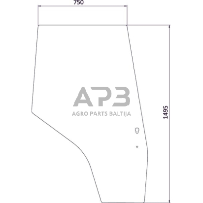 Kabinos durų stiklas dešinės pusės 3804658M1N