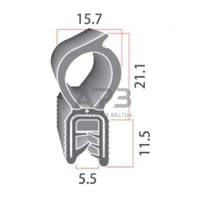 Kabinos stiklo guma universali CA3035 2