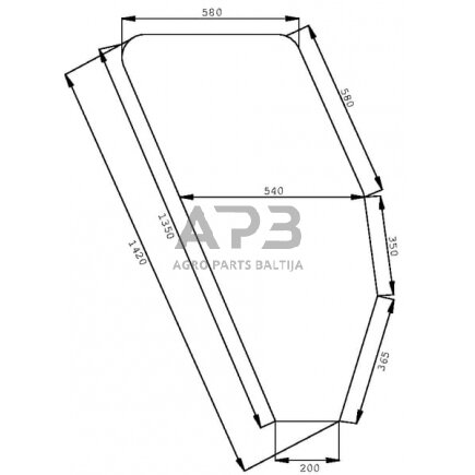 Kabinos durų stiklas D9006T