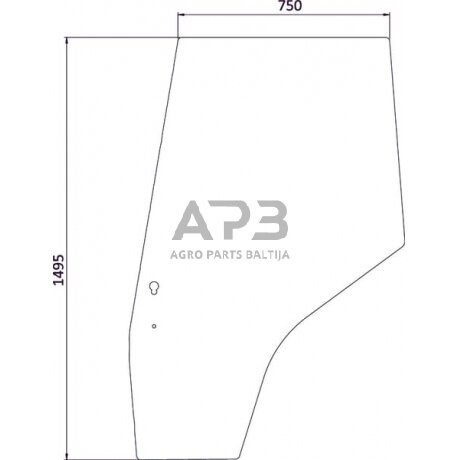 Kabinos durų stiklas kairės pusės 3805643M1N