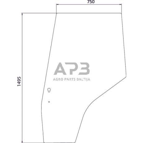 Kabinos durų stiklas kairės pusės 3804659M1N