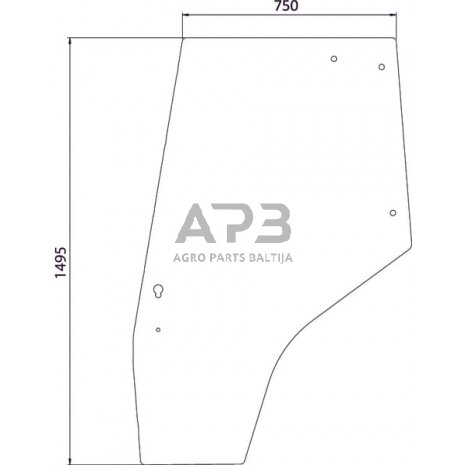 Kabinos durų stiklas kairės pusės 3825689M1N