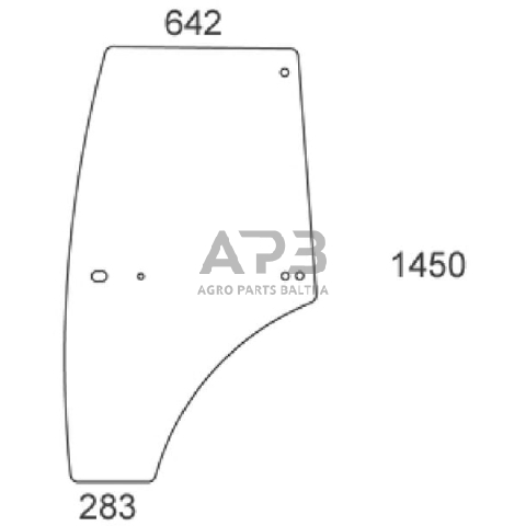 Kabinos durų stiklas kairės pusės VA431589N