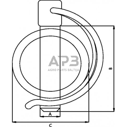 Kaištis užsegamas 10,00 mm x 40,00 mm gopart SLP1040GP 1