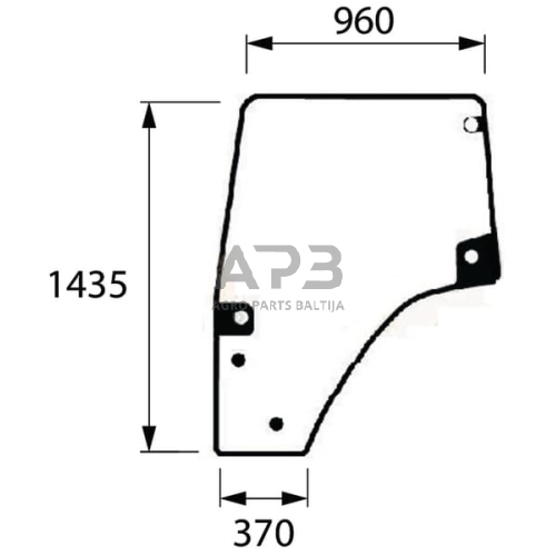 Kabinos durų stiklas 001687430N