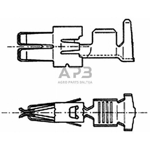 Kabelio jungtis 0.5-1mm²4.8/6.3x0.8mm, 50 vnt. Hella 8KW172971002 5