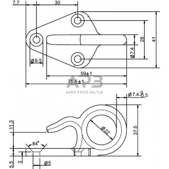 Kabliukas 570004KR 1