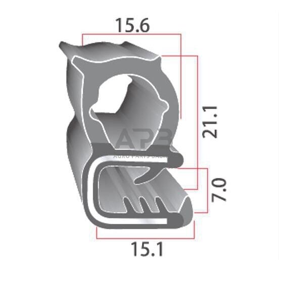 Kabinos stiklo guma universali CA5012 2