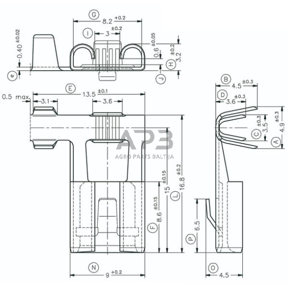 Kabelio antgalis 0.5-1.5mm² 8.2x0.8mm 50 vnt. LA9293 4