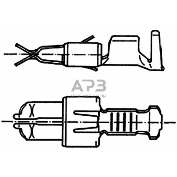 Kabelio antgalis 1.5-2.5mm²4.8/6.3x0.8mm, 50 vnt. Hella 8KW054944003 5