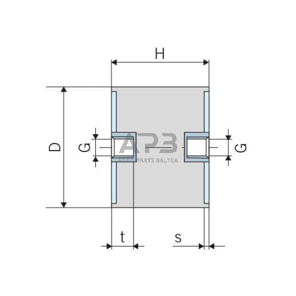 Kabinos amortizatorius universalus C tipas 3020C70M6 1