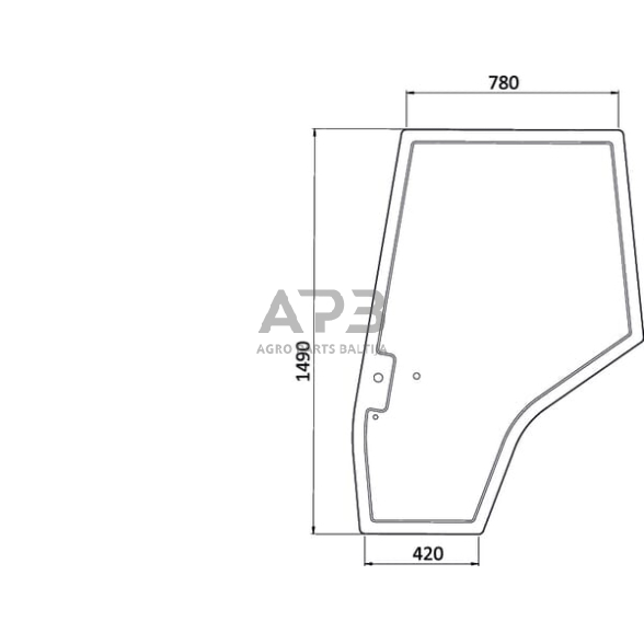 Kabinos durų stiklas 3907221M1N