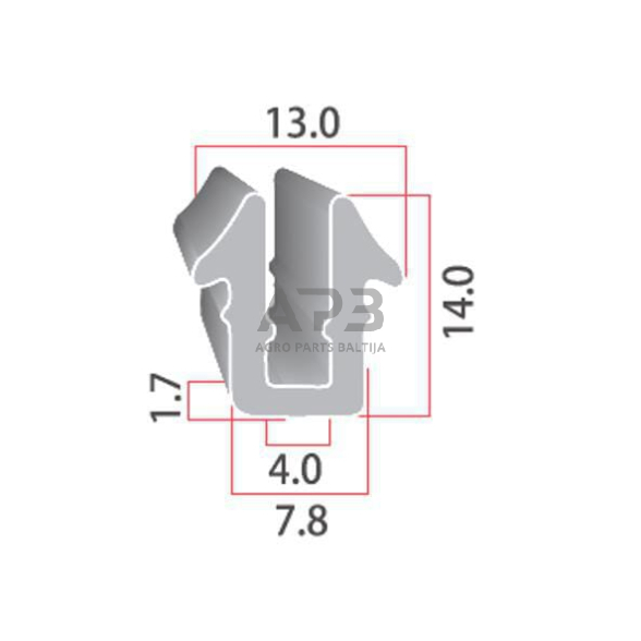 Kabinos stiklo guma universali CA8510 2