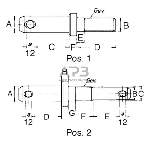 Kaištis 1.1/8" M22 Steel-Power 1380301020 1