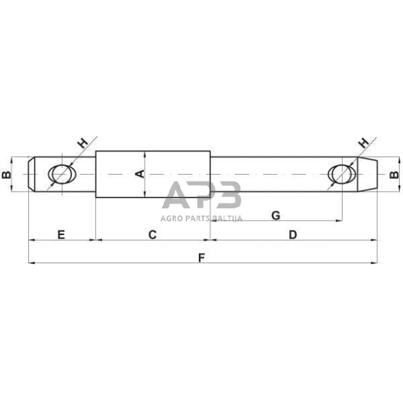 Kaištis 19,00 mm x 25,00 mm x 19,00 mm Z325170HKR 2