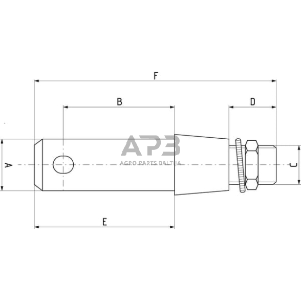 Kaištis 22,00 mm x 125,00 mm Z422191KR 1